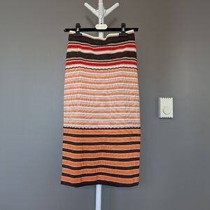 Marni x Uniqlo Merino Blend Striped Knitted Skirt